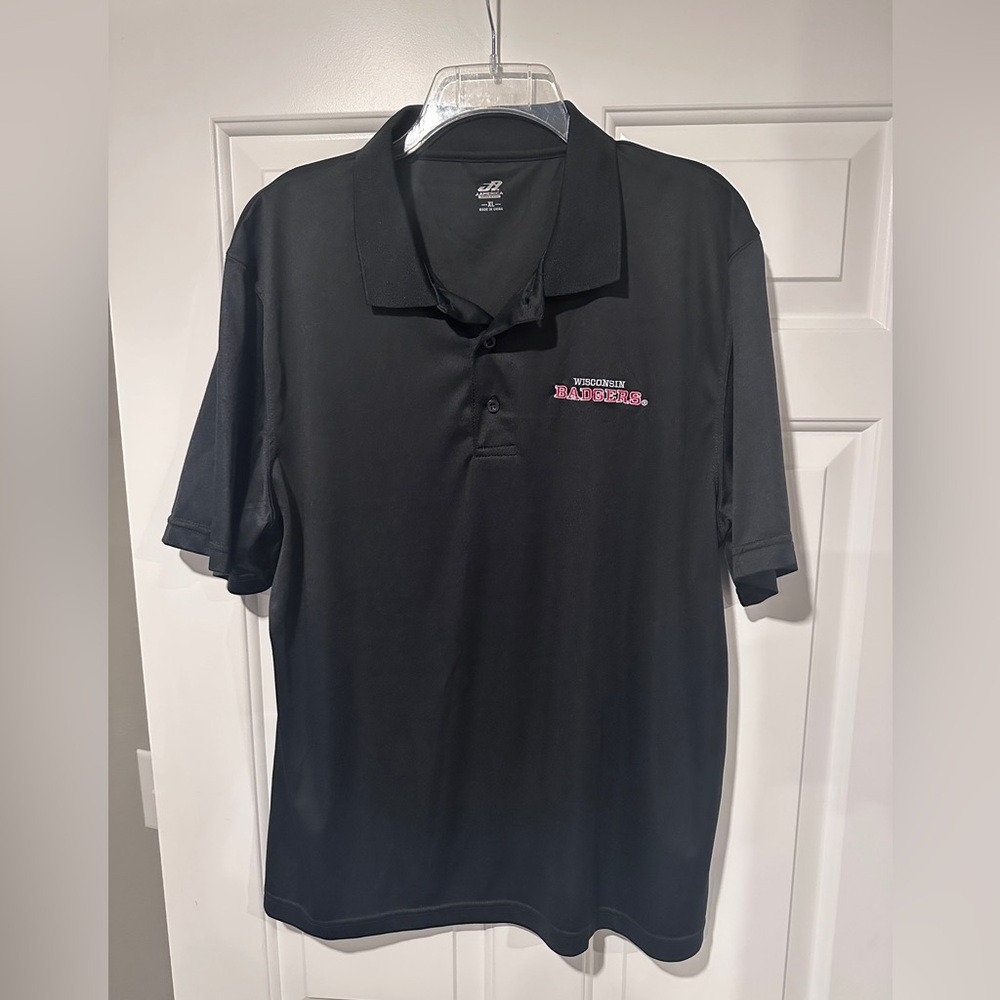 Black Wisconsin Badger Polo Men’s XL